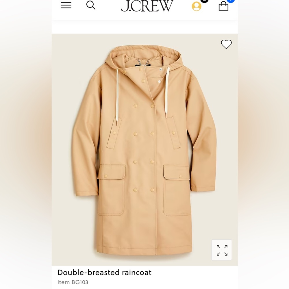 J.Crew NWT raincoat in Medium